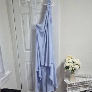 Gianni Bini Periwinkle One Shoulder Satin Dress